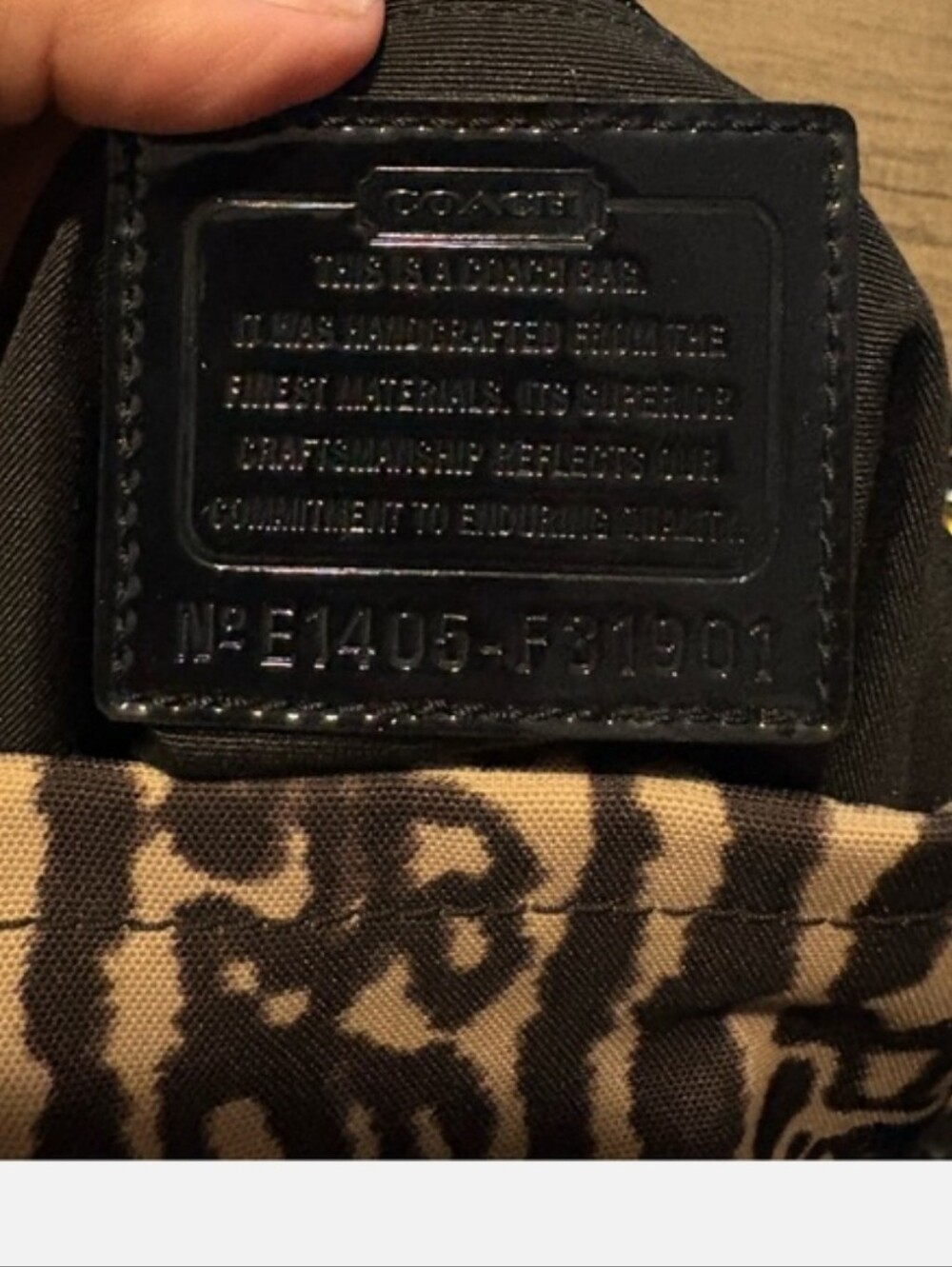 Coach Ocelot Leopard Print Bag-EUC - Picture 5 of 6